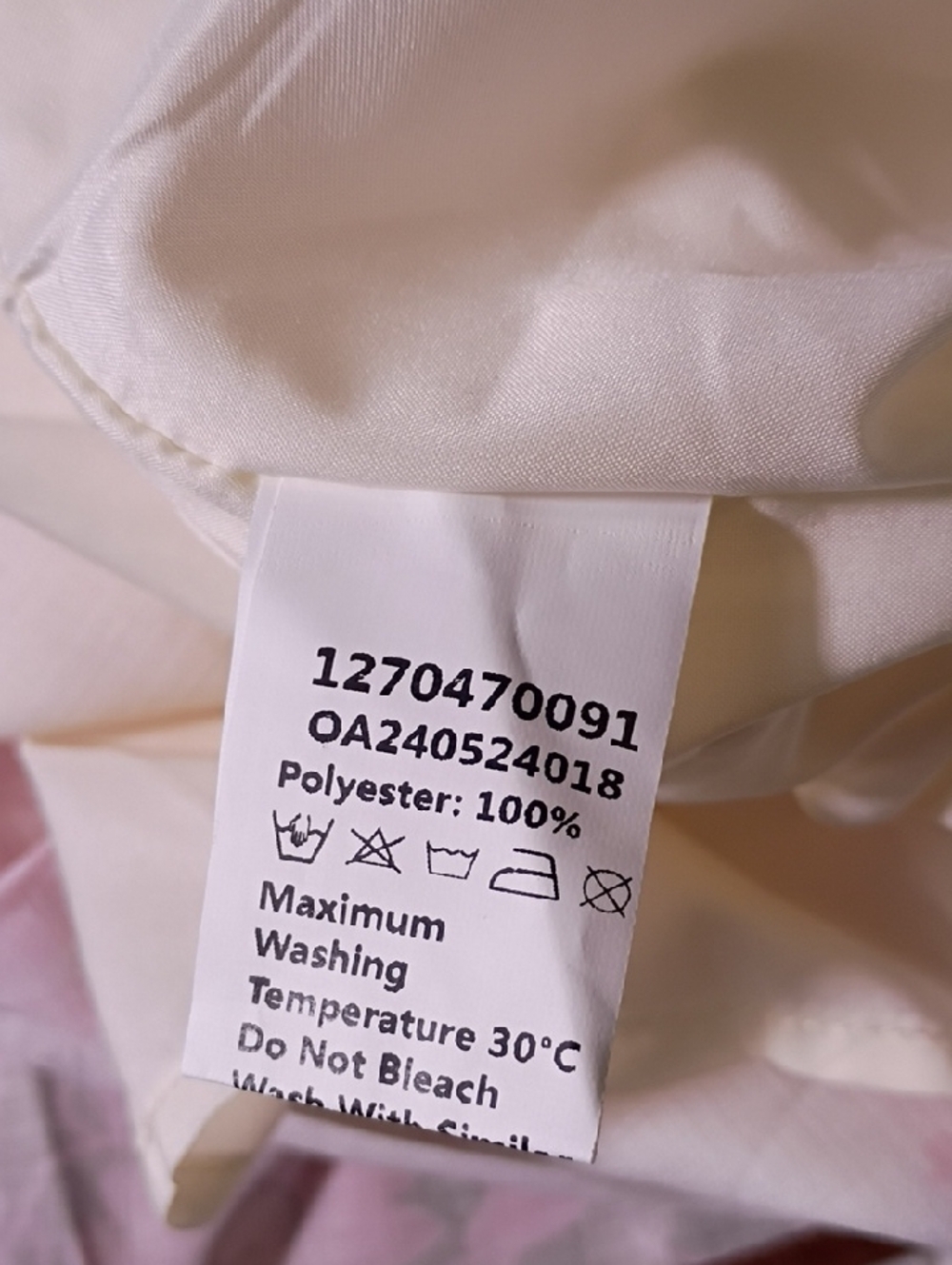 Commense Cream Maxi Dress with Pink Floral Hem - Picture 9 of 9